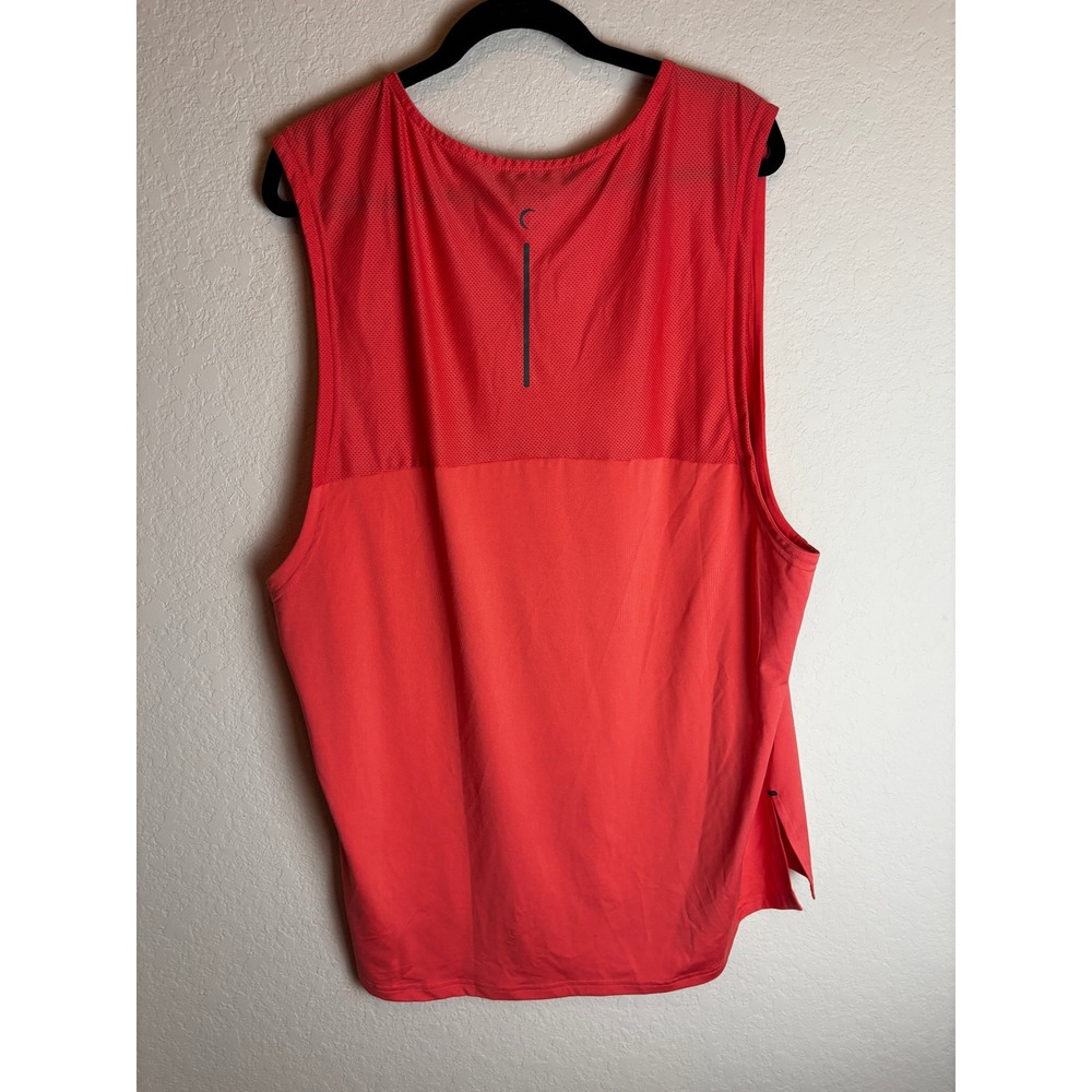 Zyia Active Mens Sleeveless Mesh Back Muscle Training Tank Red Orange 3XL NEW - Picture 7 of 7